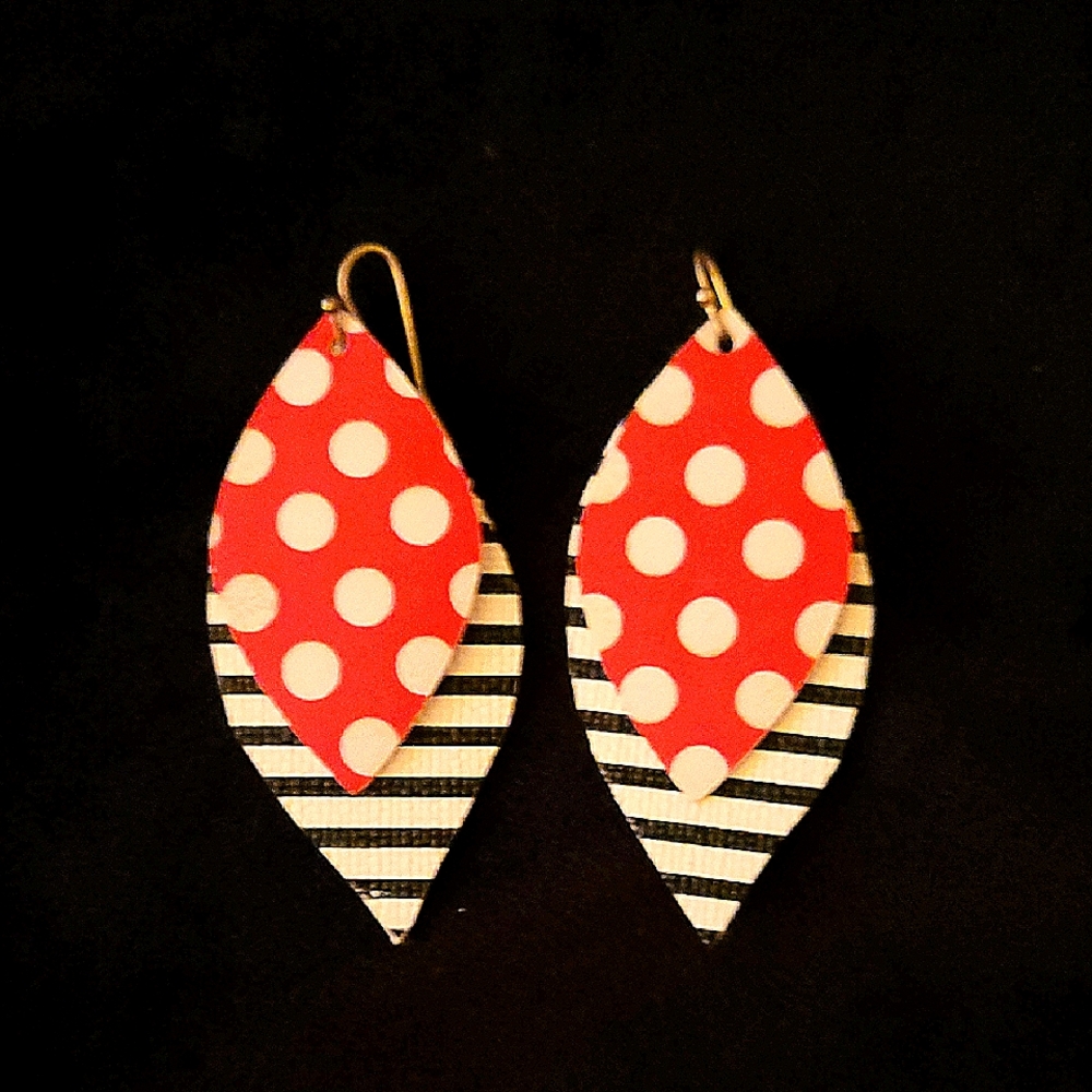 Polka Dot and Striped Earrings